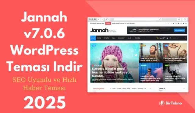 Jannah v7.0.6 WordPress Teması İndir – SEO Uyumlu ve Hızlı Haber Teması