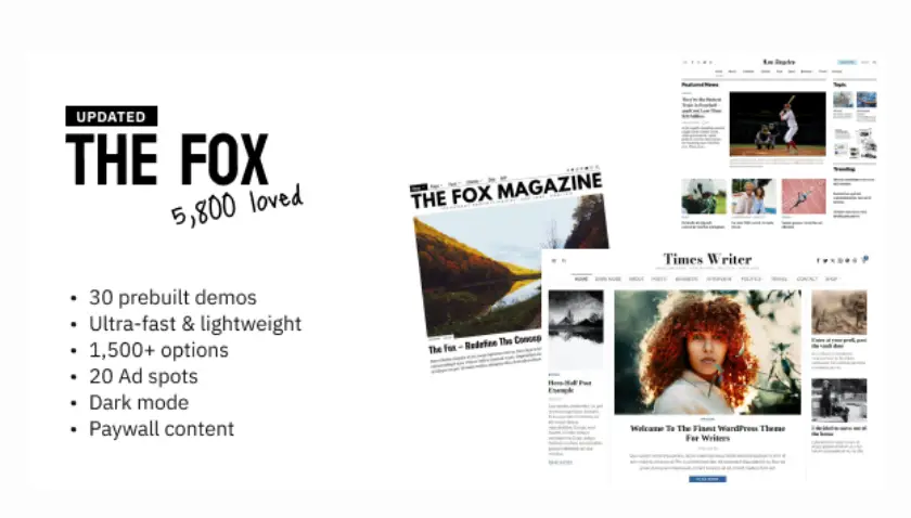 The Fox WordPress Teması İndir 2025 - Blog ve Magazin Teması