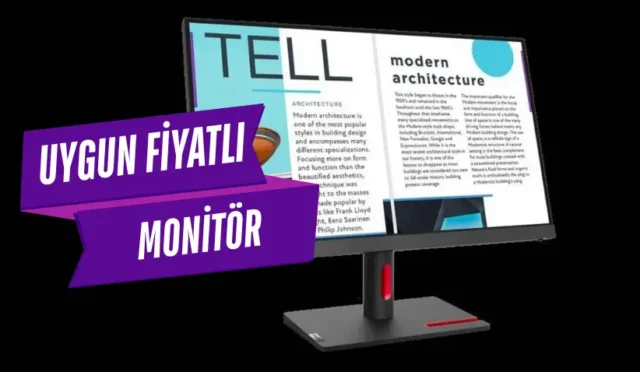 Lenovo ThinkVision S25e-30: Uygun Fiyatlı Monitör Özellikleri ve Fiyatı
