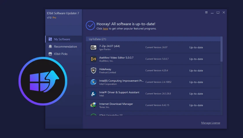 IObit Software Updater 7  PRO Ücretsiz Lisans Anahtarı - 2025