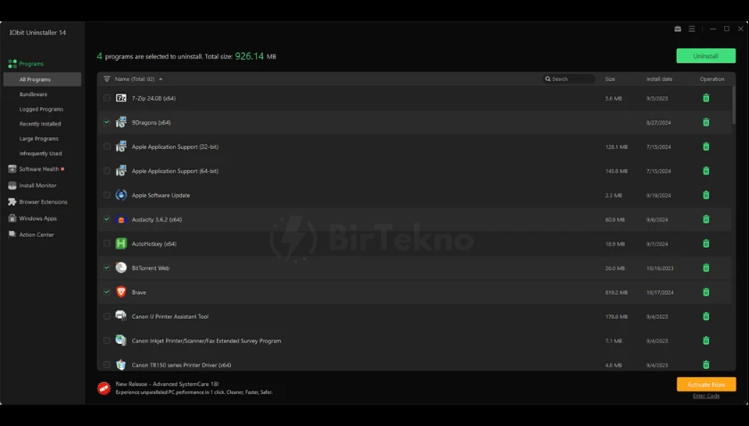 IObit Uninstaller PRO 14 Key 2025 Ücretsiz Lisans Anahtarı