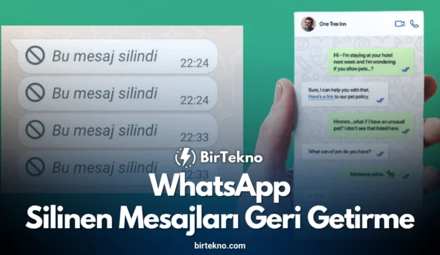 ​WhatsApp Silinen Mesajları Geri Getirme 2026! Silinen Mesajları Görme