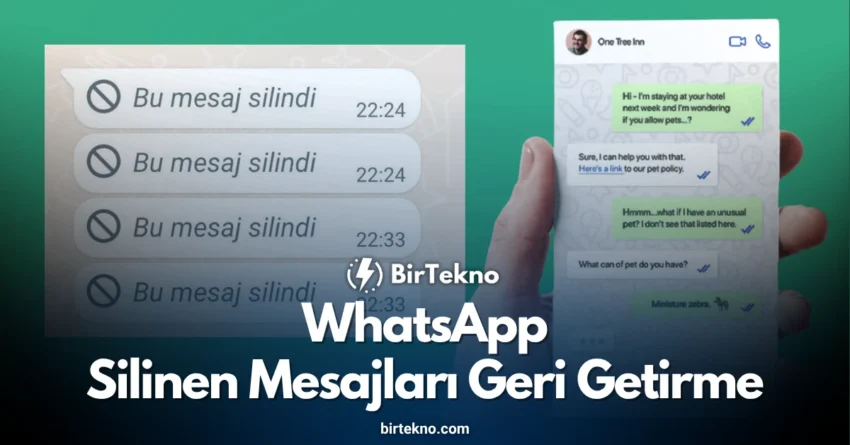 ​WhatsApp Silinen Mesajları Geri Getirme 2026! Silinen Mesajları Görme