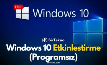 Windows 10 Etkinleştirme (Programsız) – 2026 Güncel